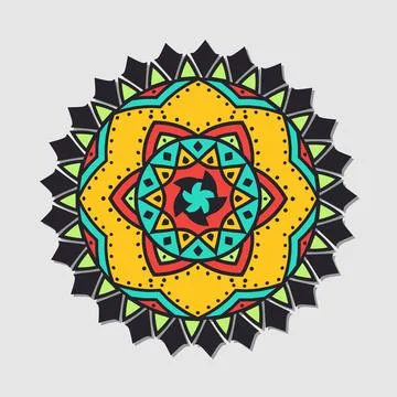 Vector bright mandala Illustrazione stock