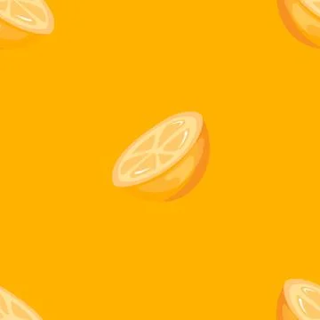 Vector bright orange seamless pattern Stock Illustration