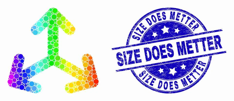 Vector Bright Pixel Expand Arrows Icon and Grunge Size Does Metter Watermark Stock Illustration