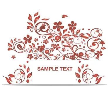 Vector bright red banner Illustrazione stock