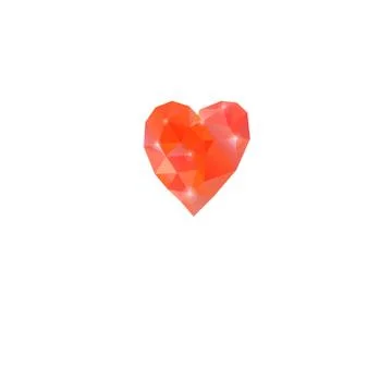 Vector Bright red heart Illustrazione stock