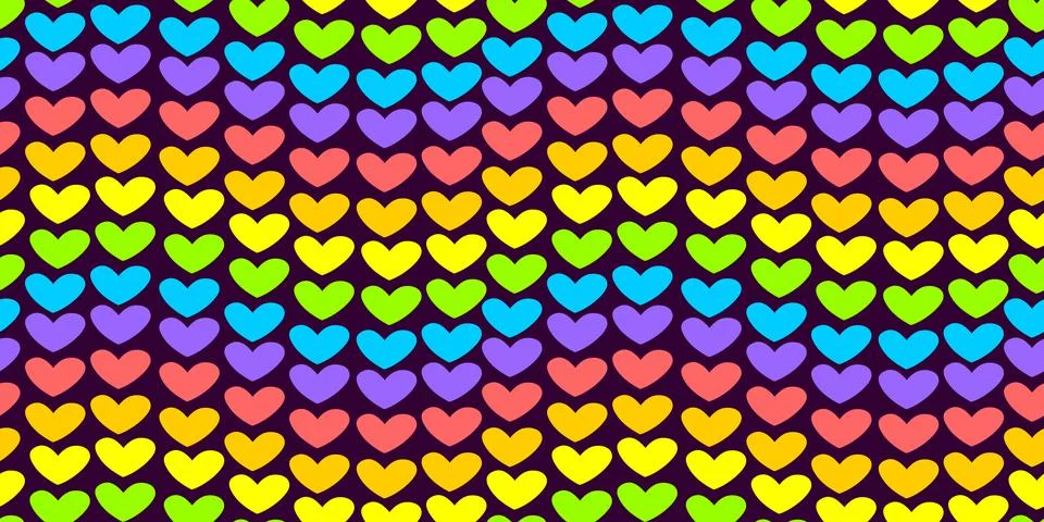 Vector bright seamless pattern in the form of Gay and LGBTQIA Pride Flag made 库存插图