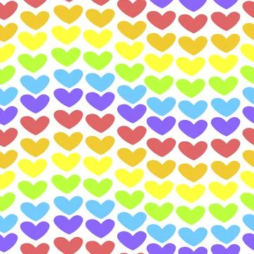 Vector bright seamless pattern in the form of Gay and LGBTQIA Pride Flag made Stock-Illustration
