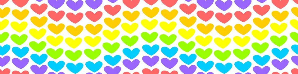 Vector bright seamless pattern in the form of Gay and LGBTQIA Pride Flag made Stock Illustration