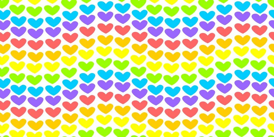 Vector bright seamless pattern in the form of Gay and LGBTQIA Pride Flag made Stockillustratie
