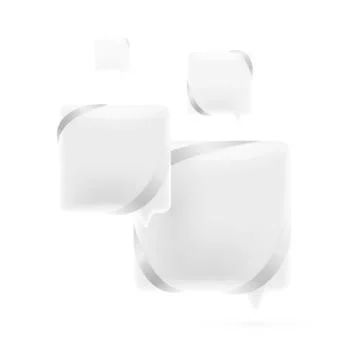 Vector bright square white speech bubble group. Stock Illustration