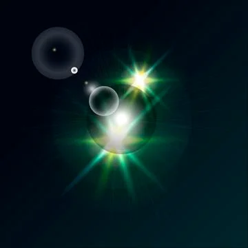 Vector bright star on a dark background Stock Illustration