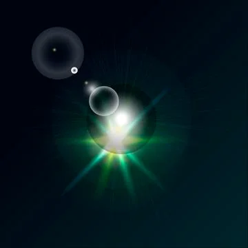 Vector bright star on a dark background Stock Illustration