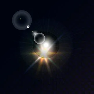 Vector bright star on a dark background Stock Illustration