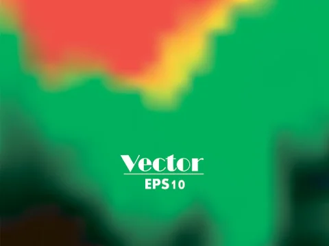 Vector bright summer green-red with yellow gradient abstract background Stock Illustration