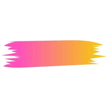 Vector bright yellow and pink gradient brush with vibrant texture. Stock Illustration