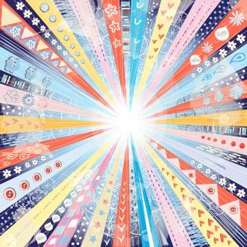 Vector brightly shining rays Stock Illustration