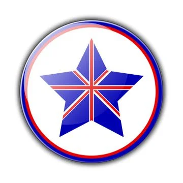 Vector British flag icon. Vector United kingdom flag for badge.  Stock Illustration