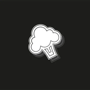 Vector broccoli vegetable illustration, vegetarian nutrition symbol - fresh,  Stock Illustration