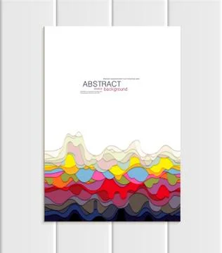 Vector brochure A5 or A4 format abstract uneven colorful shapes design element Ilustração Stock
