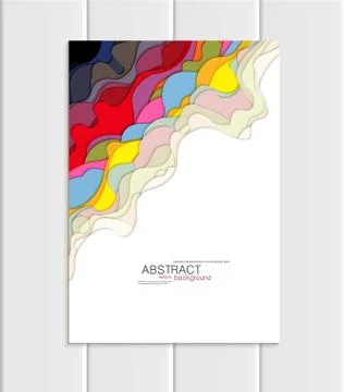 Vector brochure A5 or A4 format abstract uneven colorful shapes design element Ilustração Stock