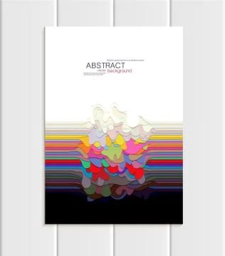 Vector brochure A5 or A4 format abstract uneven colorful shapes design element Stock Illustration