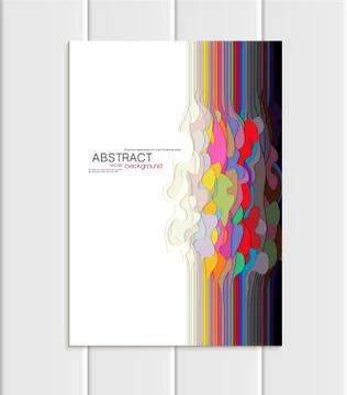 Vector brochure A5 or A4 format abstract uneven colorful shapes design element Ilustração Stock