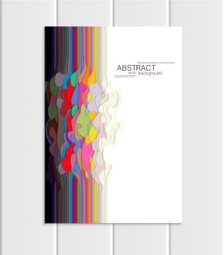 Vector brochure A5 or A4 format abstract uneven colorful shapes design element Stock Illustration