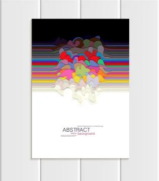 Vector brochure A5 or A4 format abstract uneven colorful shapes design element Stock Illustration