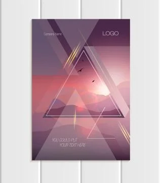 Vector brochure A5 or A4 format abstract uneven colorful shapes design element Illustrazione stock