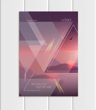 Vector brochure A5 or A4 format abstract uneven colorful shapes design element Illustrazione stock