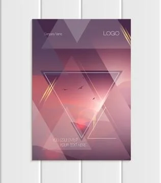 Vector brochure A5 or A4 format abstract uneven colorful shapes design element Stock Illustration