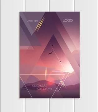 Vector brochure A5 or A4 format abstract uneven colorful shapes design element イラスト素材