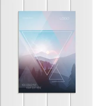 Vector brochure A5 or A4 format abstract uneven colorful shapes design element イラスト素材