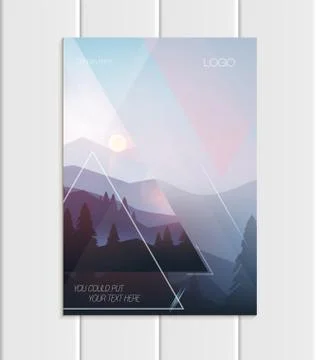 Vector brochure A5 or A4 format abstract uneven colorful shapes design element Illustrazione stock