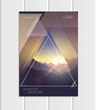 Vector brochure A5 or A4 format abstract uneven colorful shapes design element イラスト素材