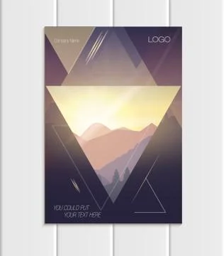 Vector brochure A5 or A4 format abstract uneven colorful shapes design element イラスト素材