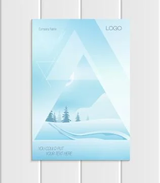 Vector brochure A5 or A4 format Christmas New Year 2018 design element corporate Illustrazione stock