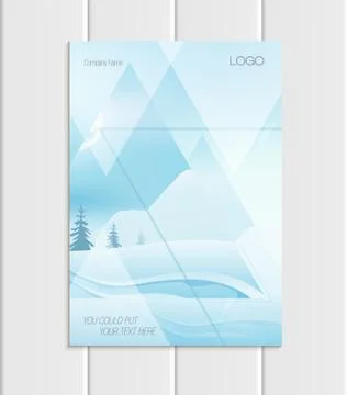 Vector brochure A5 or A4 format Christmas New Year 2018 design element corporate Illustrazione stock