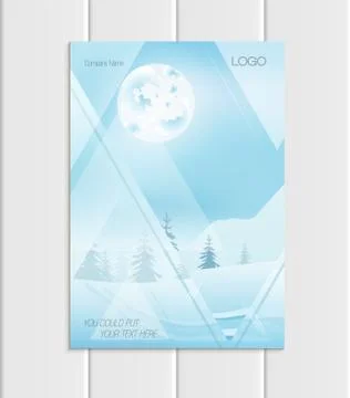 Vector brochure A5 or A4 format Christmas New Year 2018 design element corporate Illustrazione stock