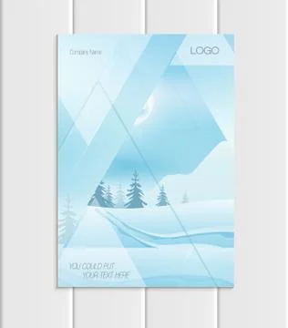 Vector brochure A5 or A4 format Christmas New Year 2018 design element corporate Illustrazione stock