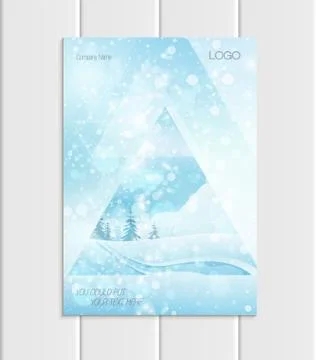 Vector brochure A5 or A4 format Christmas New Year 2018 design element corporate Illustrazione stock