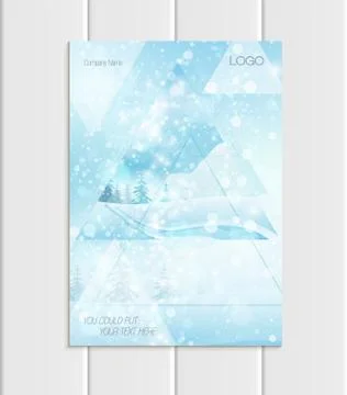 Vector brochure A5 or A4 format Christmas New Year 2018 design element corporate Illustrazione stock