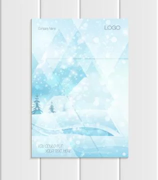 Vector brochure A5 or A4 format Christmas New Year 2018 design element corporate Illustrazione stock