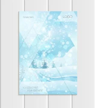 Vector brochure A5 or A4 format Christmas New Year 2018 design element corporate Stock Illustration