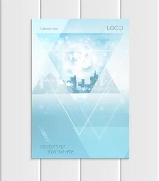 Vector brochure A5 or A4 format Christmas New Year 2018 design element corporate Stock Illustration