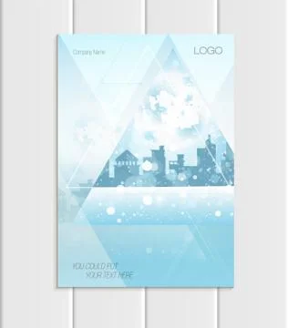 Vector brochure A5 or A4 format Christmas New Year 2018 design element corporate イラスト素材