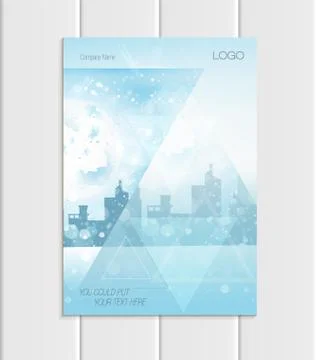 Vector brochure A5 or A4 format Christmas New Year 2018 design element corporate Illustrazione stock