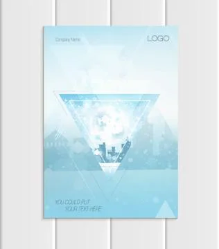Vector brochure A5 or A4 format Christmas New Year 2018 design element corporate イラスト素材