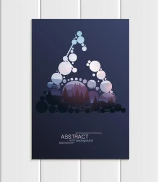 Vector brochure A5 or A4 format Christmas New Year 2018 design element corporate Stock Illustration