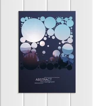 Vector brochure A5 or A4 format Christmas New Year 2018 design element corporate Illustrazione stock