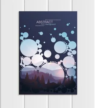 Vector brochure A5 or A4 format Christmas New Year 2018 design element corporate Illustrazione stock