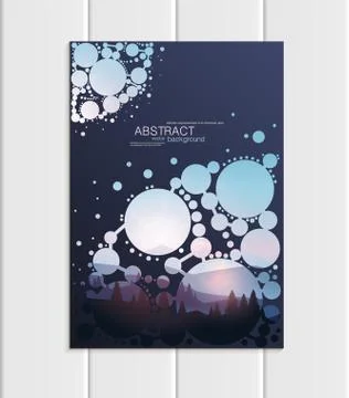 Vector brochure A5 or A4 format Christmas New Year 2018 design element corporate Stock Illustration