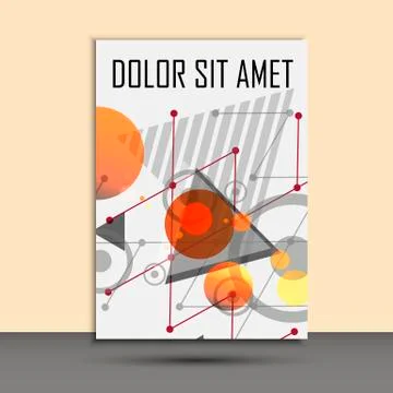 Vector brochure abstract design template Stock Illustration
