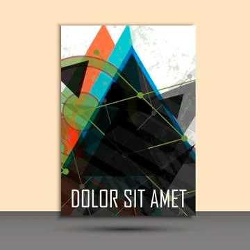 Vector brochure abstract design template Stock Illustration